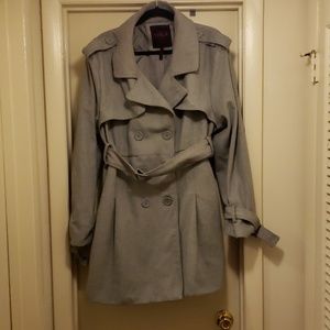 Gray Plus Size Women's Peacoat size 3x